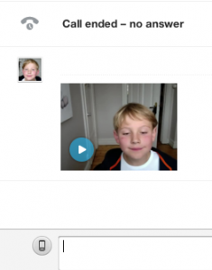 Skype video message